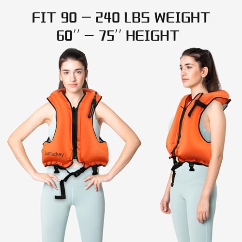 Snorkel Vest for Adults, Inflatable Snorkeling Vest for Men & Women, Portable Swim Jacket & Buoyancy Vest for Snorkeling, ...