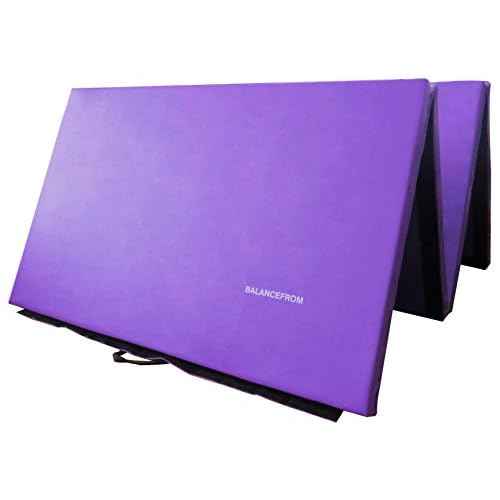 All Purpose 4'x8'x2" Extra Thick High Density Anti Tear Gymnastics Gym Folding Exercise Aerobics Mats, Multiple Colors Available