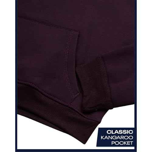 Reebok Girls Sweatsuit Set - 2 Piece Soft Long Sleeve Hoodie Sweatshirt and Sweatpants for Girls - Athletic Sweatsuit, Size 7, Plum