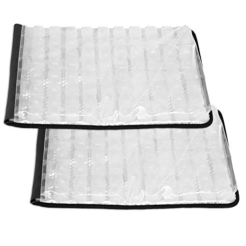 FlexiFreeze Party Mat Chiller - Food Cooling Buffet Cooler for Cold Serving (19" x 15") (Black 2 Pack)