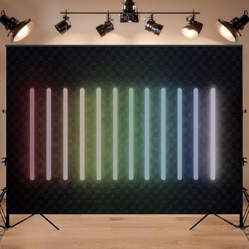 Photography Backdrop Photography Background Neon Glow Stick Different Bright Colors Dark Transparent neon Light for Photos...