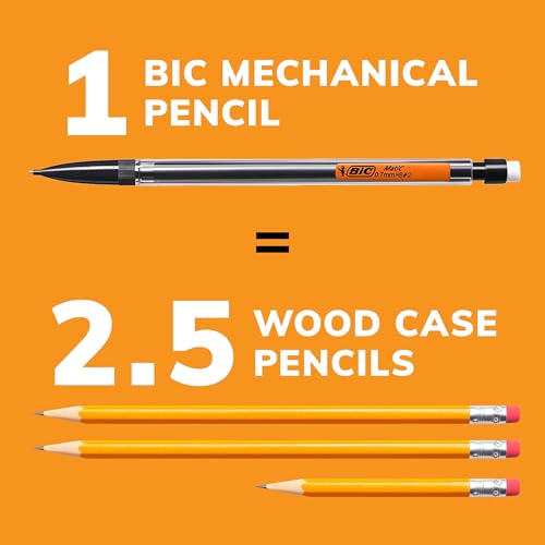 BIC Xtra-Smooth Mechanical Pencils with Erasers, Medium Point (0.7mm), 10-Count Pack, Bulk Mechanical Pencils for School o...
