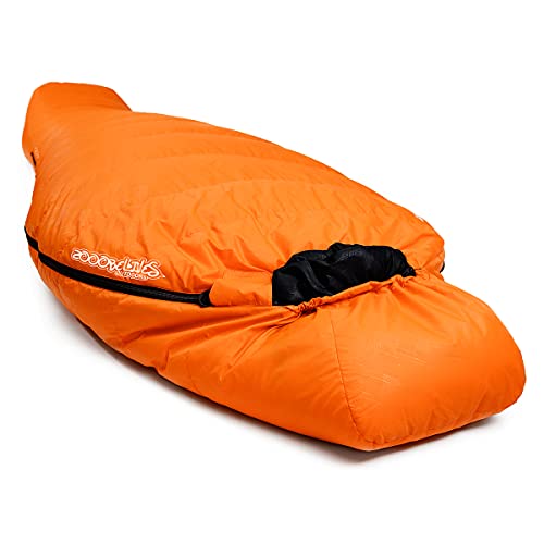 ZOOOBELIVES 10 Degree Down Sleeping Bag for Adults, 4-Season Cold-Weather Mummy Bag, Roomy Fit, 550+ Fill Power Warmth, Li...