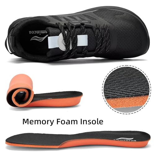 Lamincoa Wide Men's Sneakers Hiking Walking Lightweight Breathable Shoe Non-Slip Outdoor Sports Trail Running Tennis Sneaker