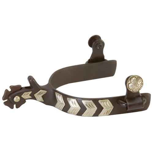 Weaver Leather Men's Show Spur with German Silver Chevron Trim, 1.25
