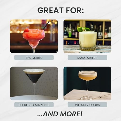 A Bar Above Cocktail Shaker Set, 4-Piece Professional Bartender Kit with Boston Shaker, Strainer and Jigger, Stainless Ste...
