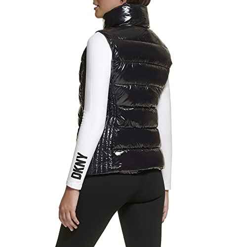 DKNY Women's Logo Drawstring Puffer Vest
