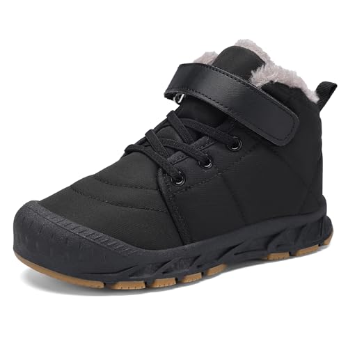 FANSITE Boys Snow Boots Winter Waterproof Slip Resistant Cold Weather Shoes（Little Kid/Big Kid