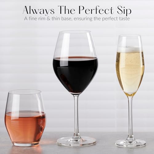 Anchor Hocking Champagne Flutes, Sondria 7 Ounce Champagne Glasses, Set of 8