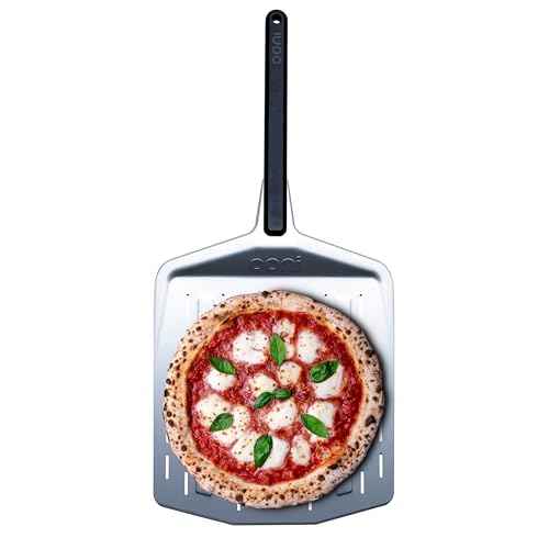 ooni 14¡± Perforated Pizza Peel ? Long Handle Perforated Aluminium Pizza Paddle ? Lightweight Pizza Turning Peel Outdoor Pizza Oven Accessories