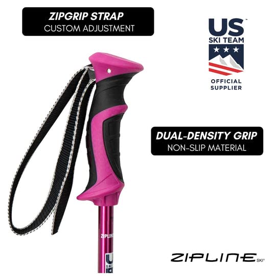 Zipline Lollipop 14.0 Graphite Carbon Composite Ski Poles – Lightweight, Durable, All-Mountain – Ergonomic Grip, Vibration...