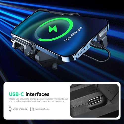 FWXEOZ Phone Holder for Motorcycle with Wireless Charge & Fast Wired Charging GPS Navigation Phone Mount Fit for BMW R1200...