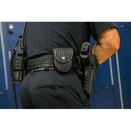 Safariland Duty Gear Double Handcuff Case - 2.25" Duty Belt Loop - Basketweave