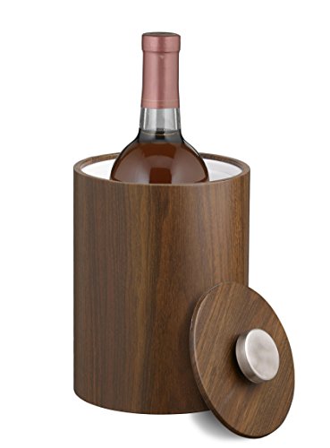 Kraftware Woodcraft Ice Bucket, Tall, Walnut Brown