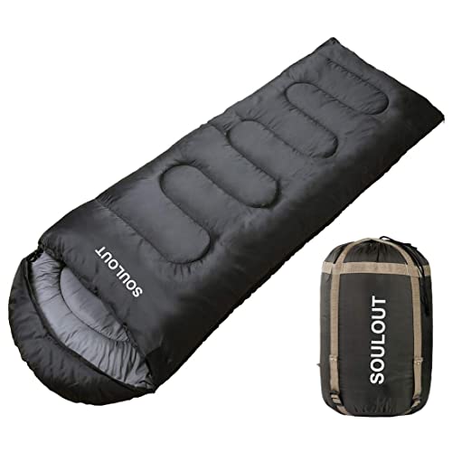 3-4 Season Sleeping Bag for Adults & Kids, Lightweight Warm Cold Weather Camping Bag with Waterproof Compression Sack – Po...