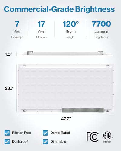 Sunco 12 Pack 2x4 LED Flat Panel Light Drop Ceiling Office Fixture, 7700 LM, Selectable Features, 40W/50W/60W, 4000K/5000...