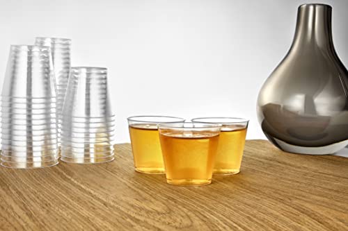 Hanna K. Signature 100 Shot Glasses 2oz Clear Premium Hard Plastic Disposable Cups, Ideal for Jello Shots, Wine Tasting, C...