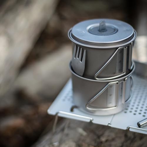 Snow Peak’s Titanium Mini Solo, SCS-0044TR, Japanese Titanium, Ultralight and Compact for Camping and Backpacking, Made in...