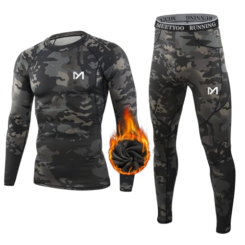 MEETYOO mens Men's Thermal Underwear Set Sport Long Johns Base Layer