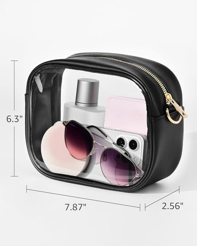Bulado Clear Bag for Stadium Events, Clear Purses for Women with Adjustable Strap, Crossbody Bag for Sports Fans