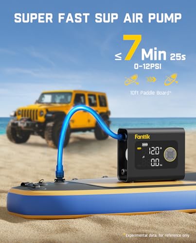 Fanttik X9 Cross 4X Portable Tire Inflator, Paddle Board Pump | Max 75PSI with Auto-Off, Deflation | Air Pump with Light a...