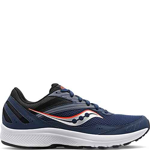 Saucony Men's Cohesion 15 Running Shoe, Navy/Silver, 9 W