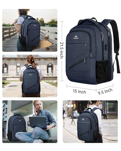 MATEIN Extra Large Laptop Backpack for Men, 50 L Travel Carry On TSA Approved Backpack with USB Port & Trolley Sleeve, Wat...