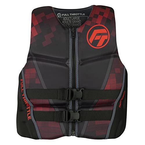 Full Throttle Adult Rapid Dry Neoprene USCGA Life Jacket for Water Sports, PWC & Boats