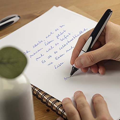 Schneider 187813 Ray Rollerball Pen (Refillable with Standard Ink Cartridges, Suitable for Right and Left-Handed Users) Pi...