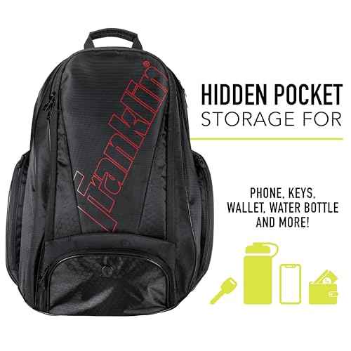 Franklin Sports Deluxe Competition Pro Pickleball Backpack - Holds Paddles, Pickleballs & Accessories - Elite Nylon Fabric