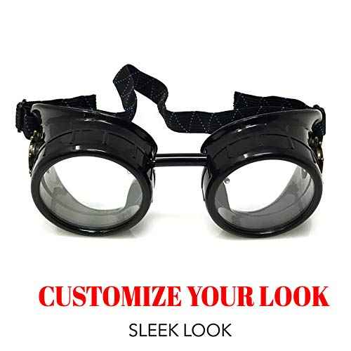 Steampunk Victorian Goggles Rave Glasses, Sleek and Stylish Industrial