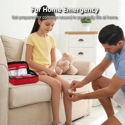 330 Piece First Aid Kit, Premium Waterproof Compact Trauma Medical Kits for Any Emergencies, Ideal for Home, Car, Travel, ...