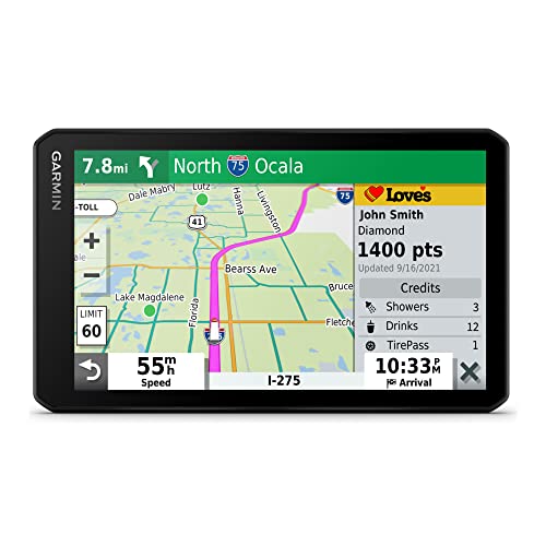 Garmin dēzlCam™ OTR710, Large, Easy-to-Read 7” GPS Truck Navigator, Built-in Dash Cam, Automatic Incident Detection, Custo...