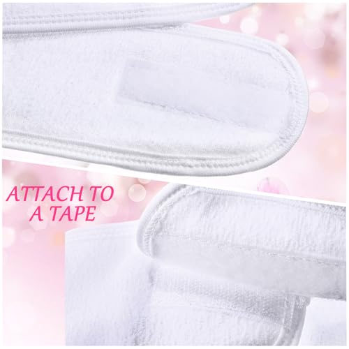 Hoteam 30 Pack Spa Headband Facial Esthetician Hair Wrap for Women Adjustable Makeup Sports Shower Stretch Towel with Tap...