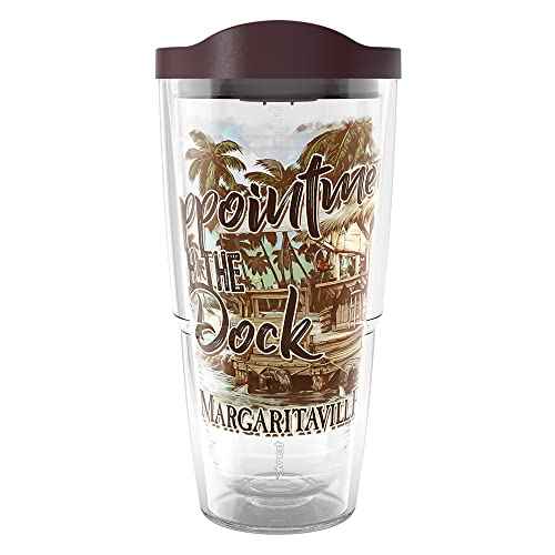 Tervis Margaritaville - Appointment with the Dock Made in USA Double Walled Insulated Tumbler Travel Cup Keeps Drinks Cold & Hot, 24oz, Classic