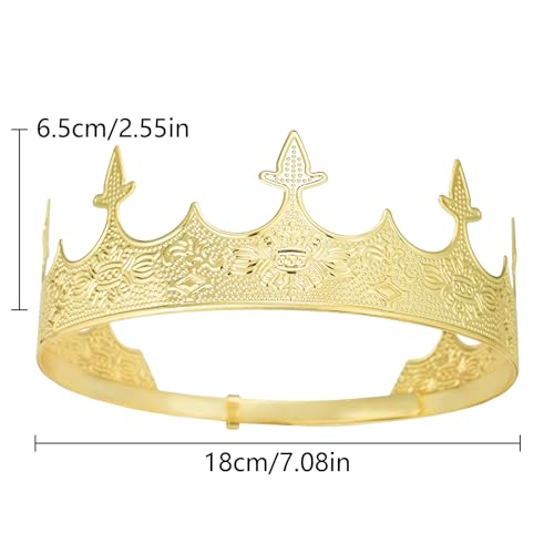 XEUZK King Crown for Men Crowns Tiara for Birthday Party Costume