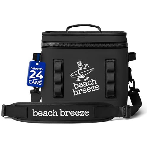 Beach Breeze 24 Can, Premium Soft Sided Insulated Lunch Box, Ice & Camping Cooler - Perfect for Car, Beach, Travel, & Golf...