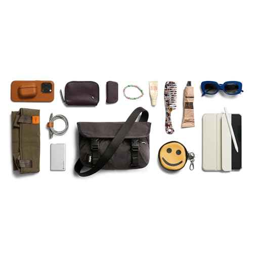Bellroy Cinch Mini Messenger (6 liter lightweight, compact shoulder bag, water-resistant fabric, effortless organization) - Charcoal