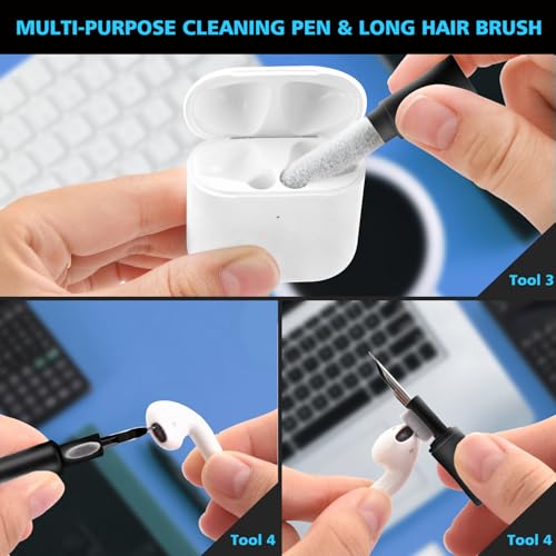 Cleaner Kit for AirPod, Multi-Tool iPhone Cleaning Kit, Cell Phone Cleaning Repair & Recovery iPhone and iPad (Type C) Cha...