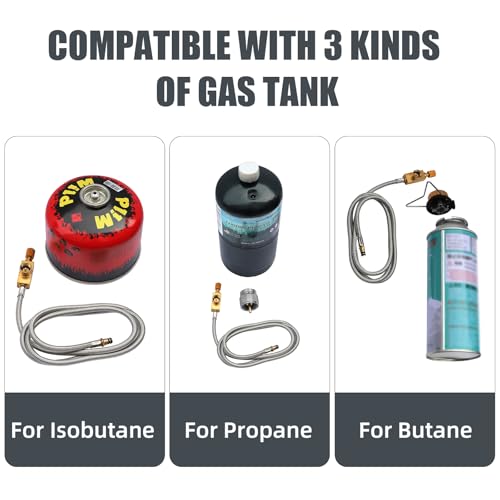 HUGEFLAMES Portable Camping Stove, Powerful Gas Stove, Propane Camp Stove with Carrying Case, 30,000 BTU Small Propane Sto...