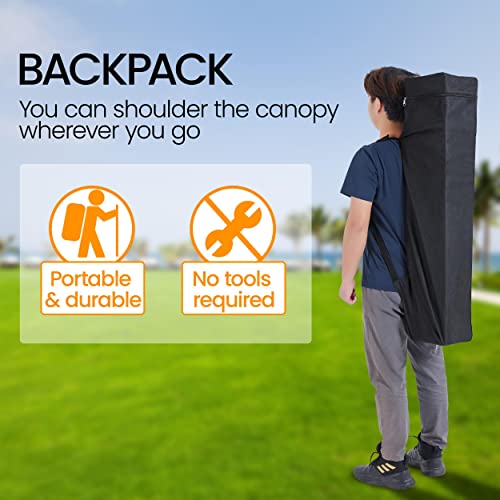 Yaheetech Pop Up Canopy Tent with Backpack, 10x10 Base Portable Easy One Person Setup Folding Shelter Compact Lightweight ...