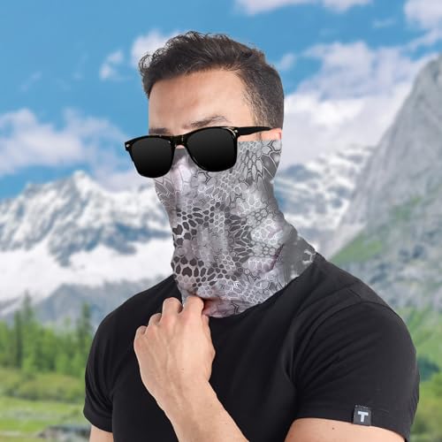 Flame Skull Neck Gaiter Windproof Sun Protection Face Cover for Halloween, Outdoor Sports, and Motorcycle Riding