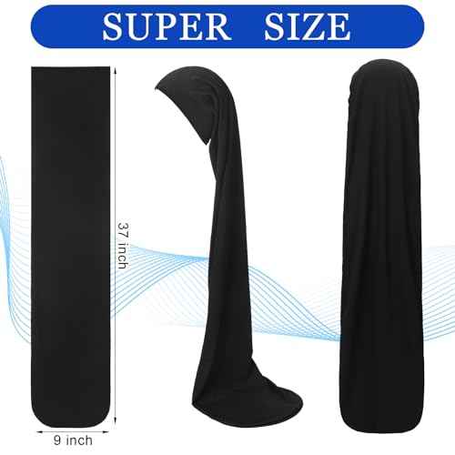 2 Pcs Jumbo Dreadlock Cap Hair Dreads Head Wrap Loc Wraps for Dreads Hair Accessories for Men Women Sleeping(Black,Black,37 Inches)