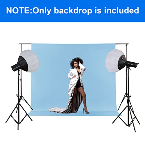 Joccun 5X7FT Light Blue Backdrop Background for Photography,Polyester Backdrop Curtain Background Screen for Photography,P...