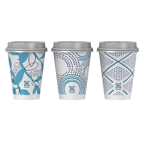 Dixie To Go Paper Coffee Cups With Lids, 12 oz, 156 ct, Disposable Insulated Paper Cups for On-The-Go Hot or Cold Beverages