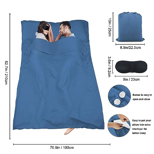 BREENHILL Sleeping Bag Liner,Travel Sheet & Adult Sleep Sack, Camping Sheets Travel Sleep Sack for Backpacking,Hotels & Ho...