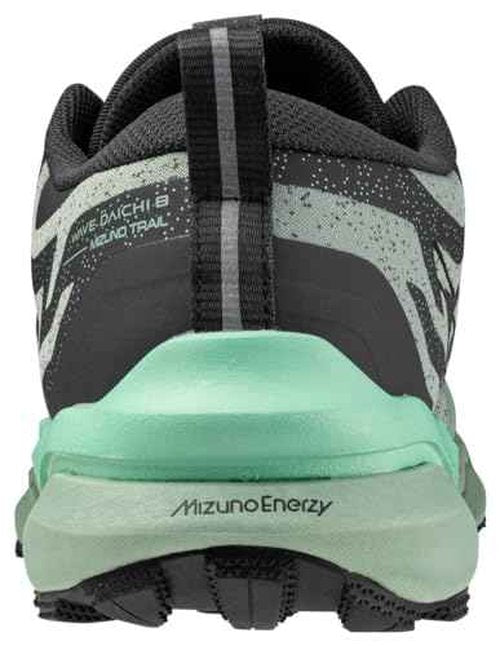 Mizuno Mens Wave Daichi 8 Running Shoe, Grey Jade/Black Oyster, 7.5