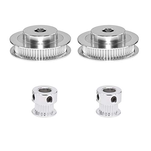 Zeberoxyz 2PCS Set GT2 Synchronous Wheel 20&60 Teeth 8mm Bore Aluminum Timing Pulleys with 2PCS Length 200mm Width 6mm Bel...