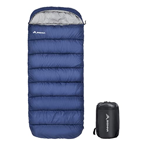 BISINNA XXL Sleeping Bag(90.55"x39.37") for Big and Tall Adults,3-4 Seasons Plus Size Warm and Comfortable Waterproof Ligh...