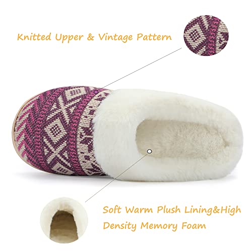 Women's Christmas Cotton Slippers Soft Memory Foam Cozy Warm Indoor Outdoor